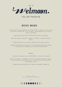 Menú Cena Mons